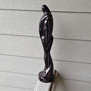 Vintage 80's Haeger 'Entwined Lovers' Pottery Sculpture Black 21" Neutral